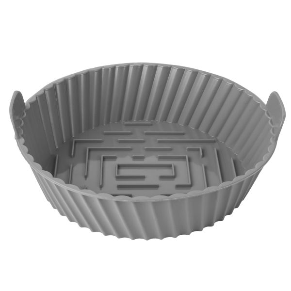 Yuvarlak Airfryer Silikon Pişirme Kabı Gri - Nötr Renk › Airfryer Ürünleri | silicolife | Link