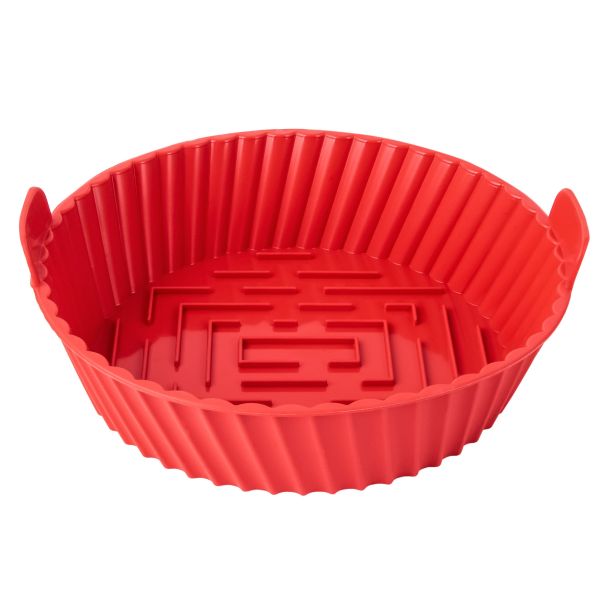 Yuvarlak Airfryer Silikon Pişirme Kabı Kırmızı - Canlı Renk › Airfryer Ürünleri | silicolife | Link